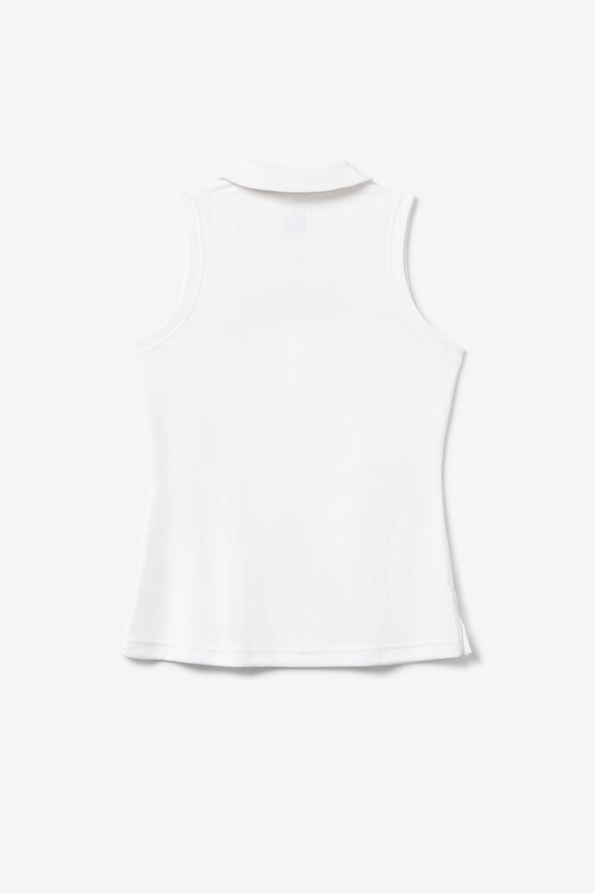 Blanc Line Sleeveless Polo 100 Femme|ZPTJ-16036814