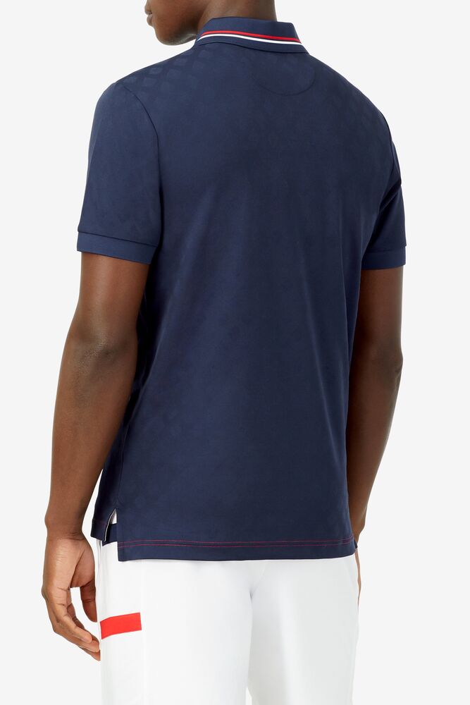 Heritage Tennis Jacquard Polo 412 Homme|DGSU-93606485