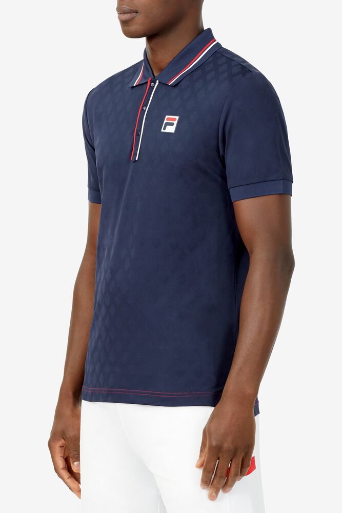 Heritage Tennis Jacquard Polo 412 Homme|SVCX-77251477