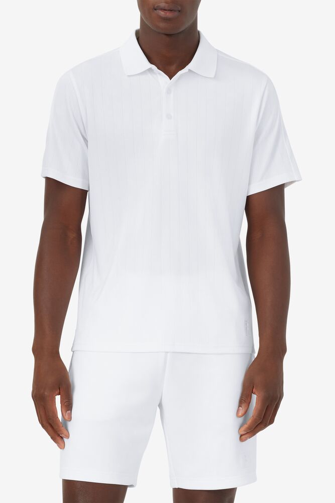 Blanc Line Pin Stripe Polo 100 Homme|FJHV-06849126