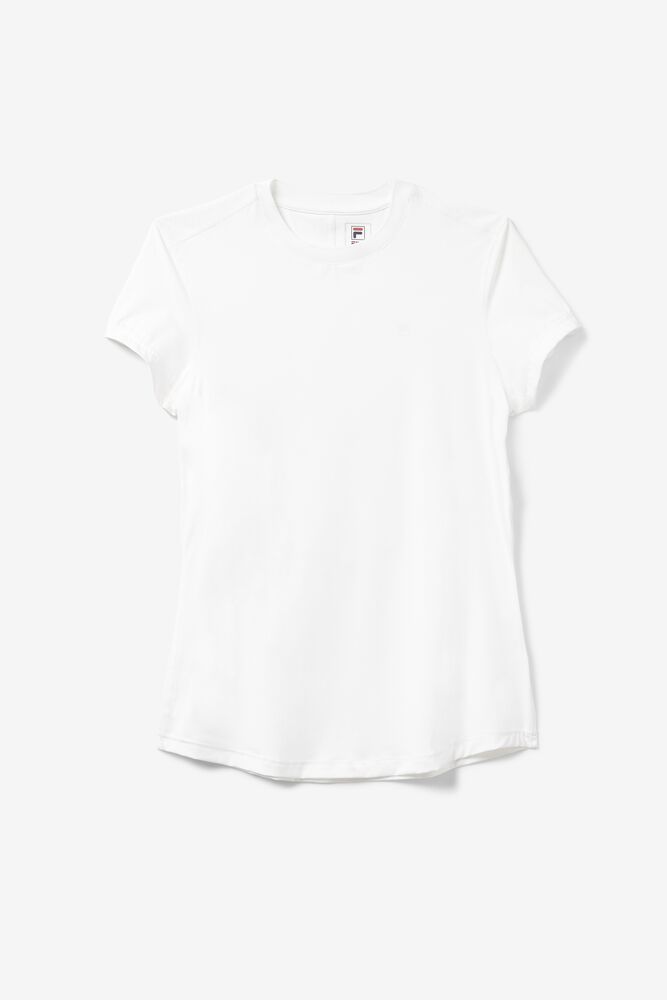 Blanc Line Short Sleeve Crew 100 Femme|RBZJ-90587760