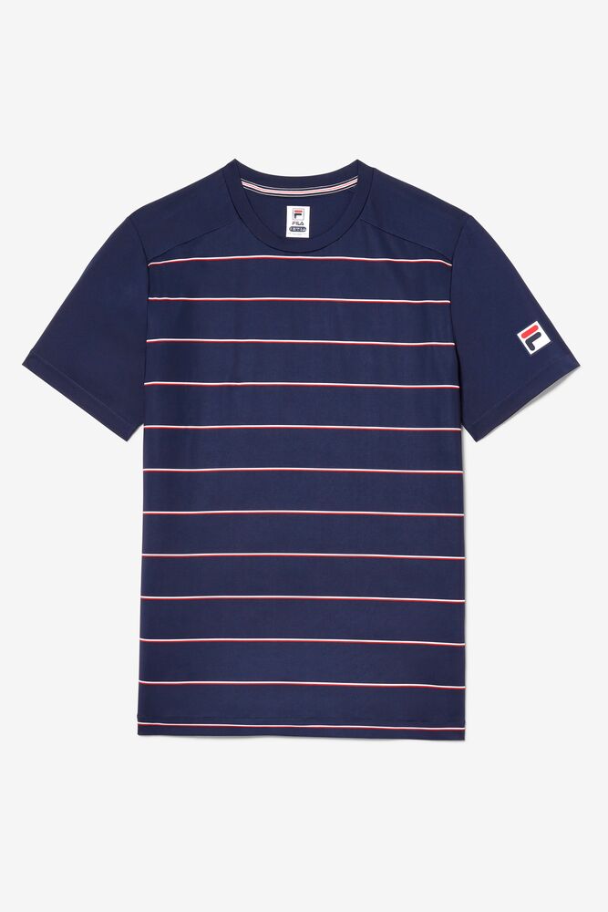 Heritage Tennis Striped Crew 412 Homme|WYUM-71448298