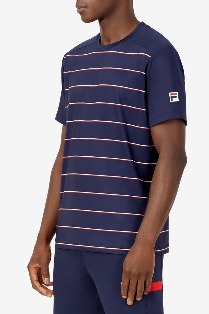 Heritage Tennis Striped Crew 412 Homme|WYUM-71448298