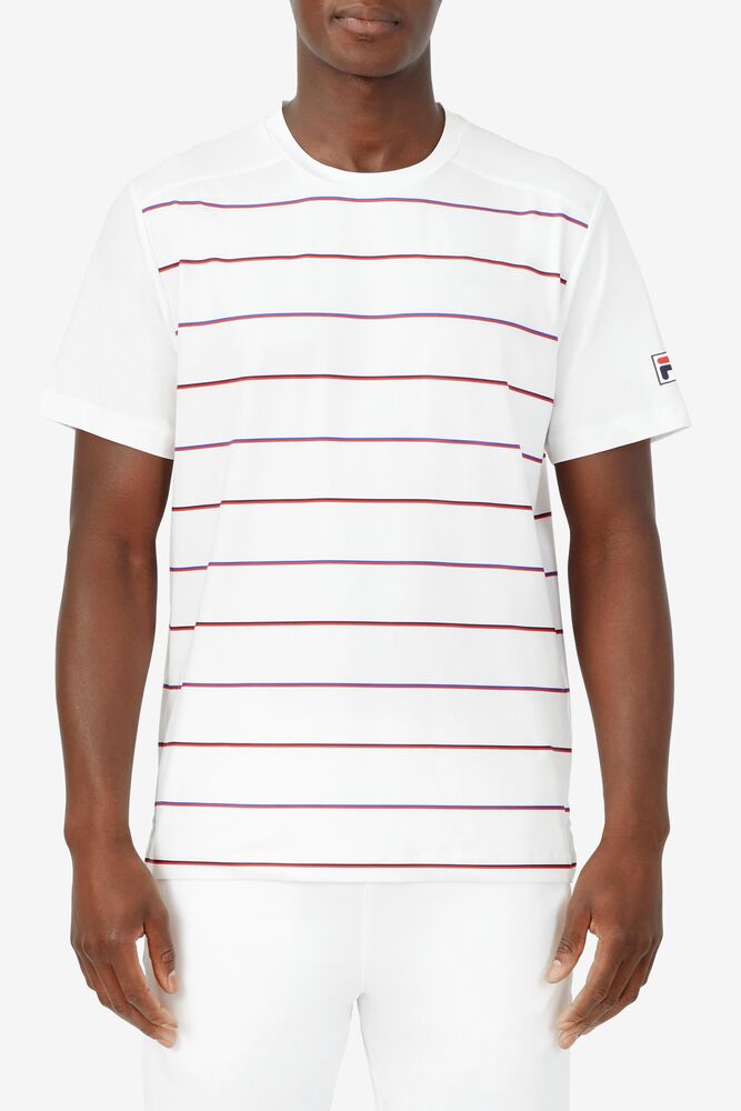 Heritage Tennis Striped Crew 100 Homme|HNFX-85400434