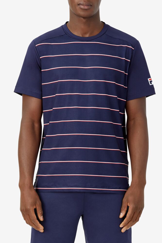 Heritage Tennis Striped Crew 412 Homme|WYUM-71448298