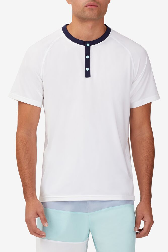 Cross Court Short Sleeve Henley 100 Homme|HZFM-80911762