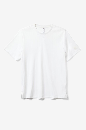 Blanc Line V-notch Crew 100 Homme|NHLU-10653575