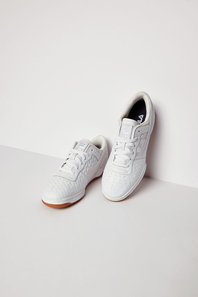 Original Fitness Small Logos Wht/Wht/Gum Fila Homme|PEMC-07342082