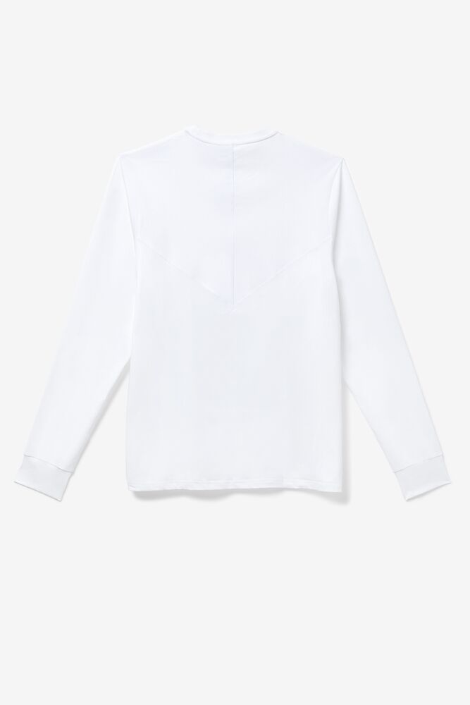 Blanc Line Long Sleeve Top 100 Homme|AXOK-17654945