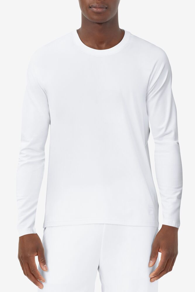 Blanc Line Long Sleeve Top 100 Homme|AXOK-17654945