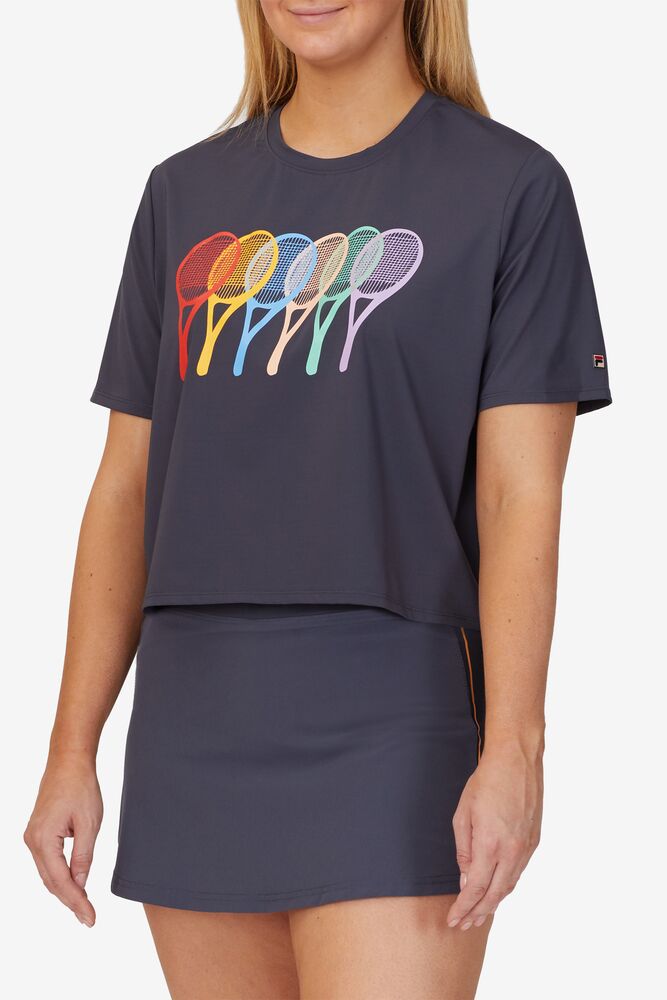 Cross Court Graphic Tee 096 Femme|HWZO-35112068