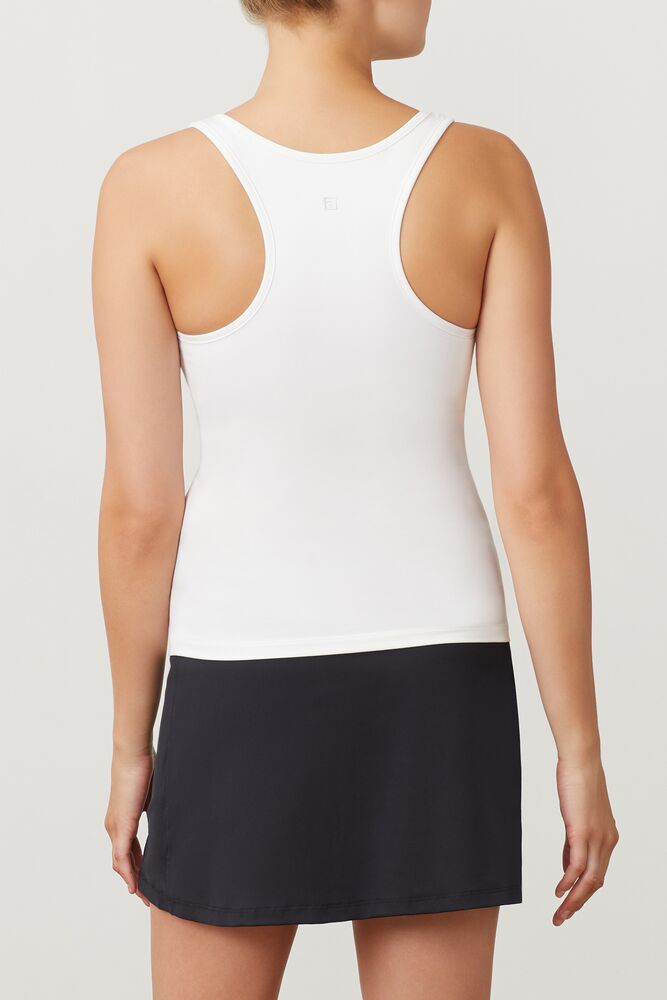 Racerback Tank Blanche Femme|WVCT-12733923