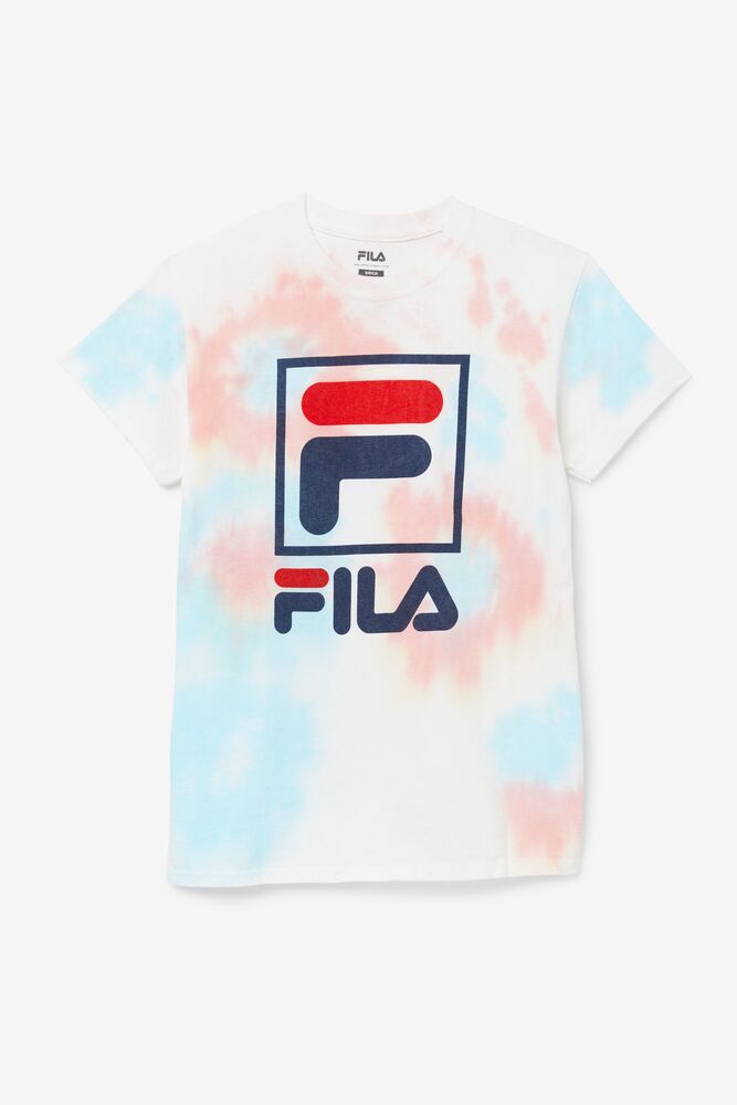 Tie Dye Stacked Logo Tee 099 Unisex|NSXR-54811232