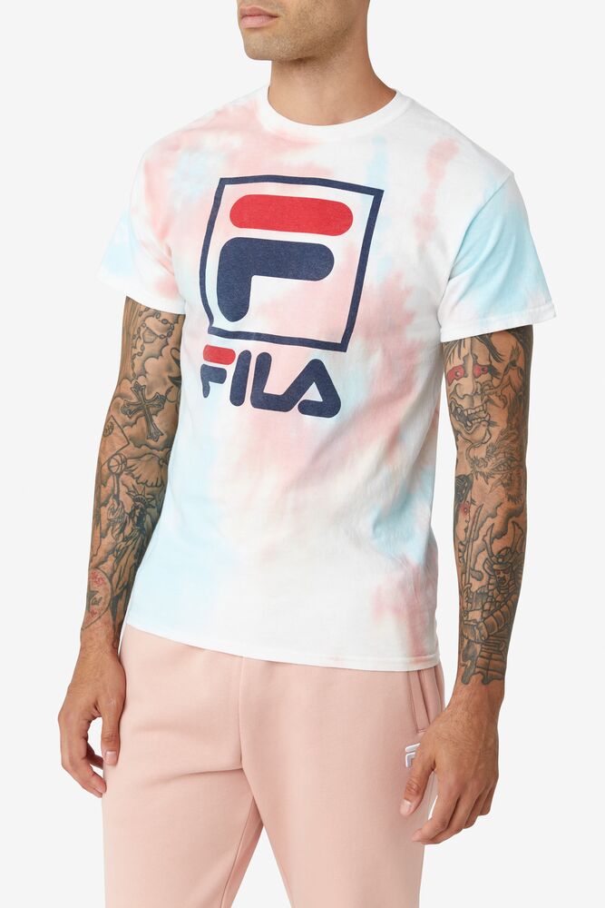 Tie Dye Stacked Logo Tee 099 Unisex|APQA-09208844