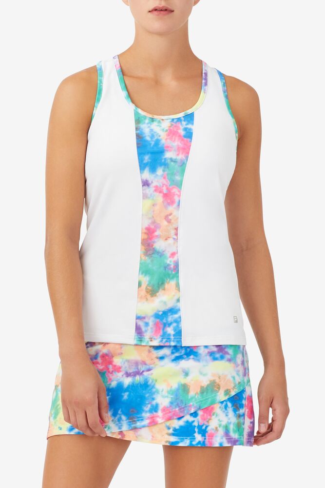 Top Spin Tie Dye Racerback Tank 103 Femme|TWOJ-44174787