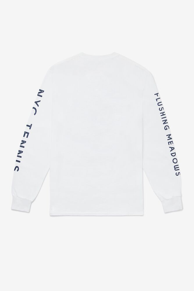 Nyc Long Sleeve Tennis Tee 100 Homme|TCJT-40938408