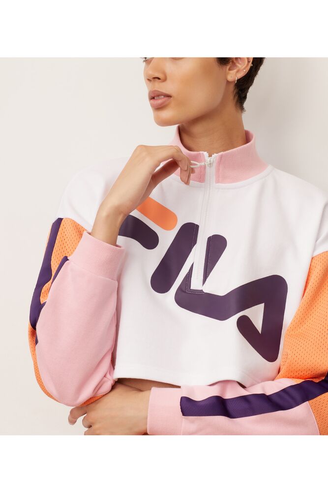 Kaia 1/2 Zip Cropped Sweat Femme|XVYI-79490720