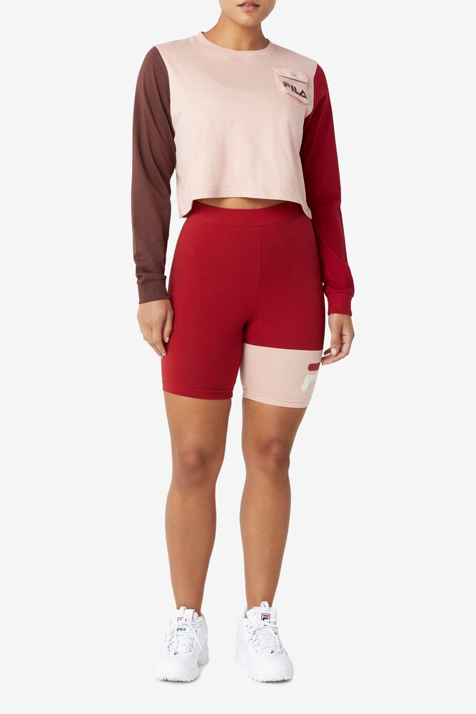 Tanika Long Sleeve Cropped Tee 685 Femme|HYGH-14189376