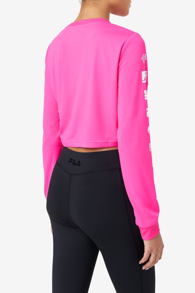 Luigia Long Sleeve Cropped Tee 116 Femme|MVXF-52504772