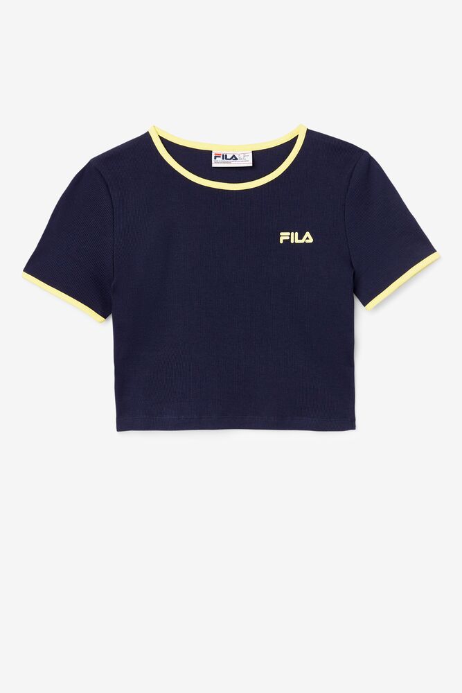 Perla Crop Top Peac/Gfnch Fila Femme|DRRK-44213898