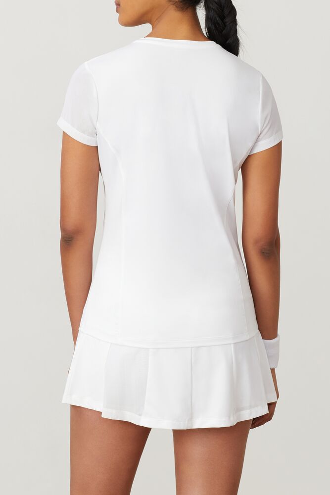 Blanc Line Mesh Slv Top 100 Femme|EAXQ-52677266