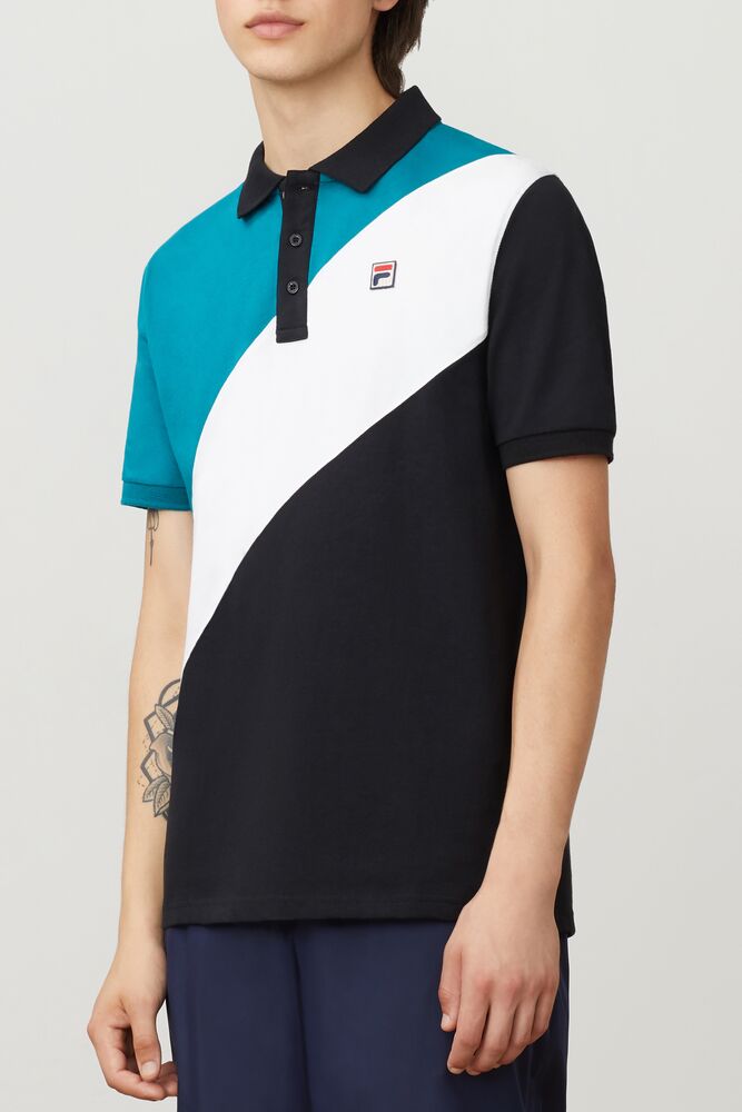 Reus Polo Blk/Hblu/Wht Homme|YRTT-26437450