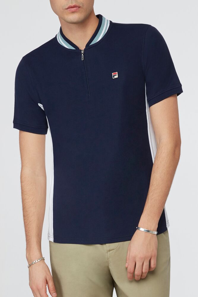 Moretti Henley Navy/Wht/Prbl Fila Homme|EMVJ-53971127