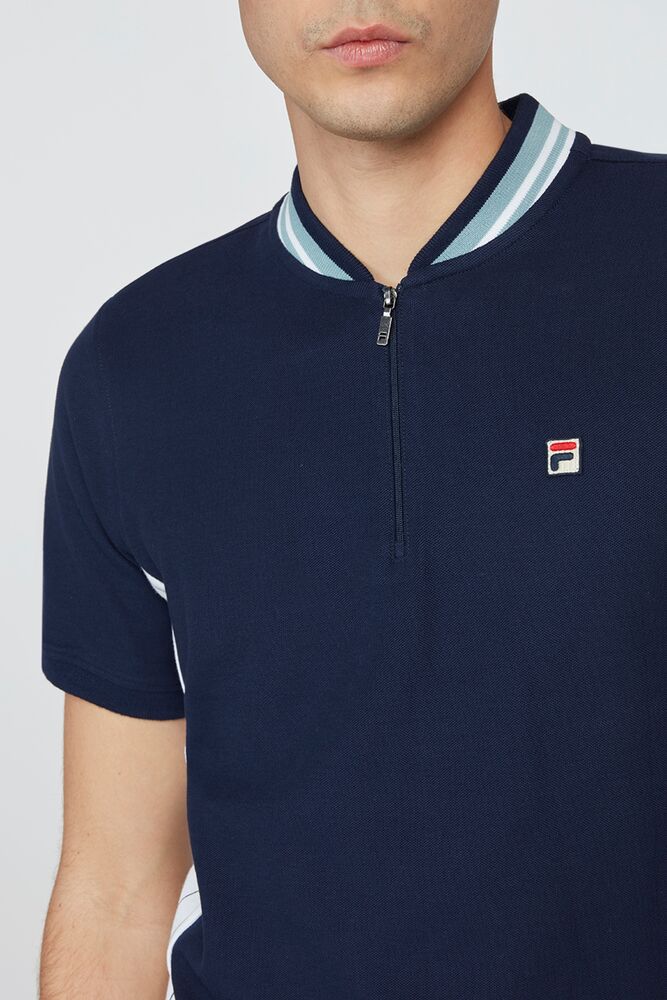 Moretti Henley Navy/Wht/Prbl Fila Homme|EMVJ-53971127