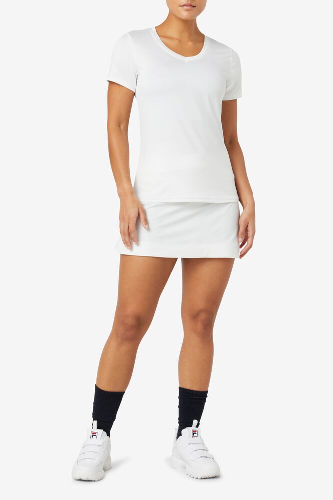 Pickleball Soiesy V-neck Blanche Femme|GCAM-58368361