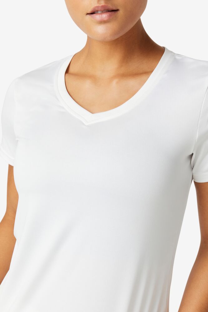 Pickleball Soiesy V-neck Blanche Femme|GCAM-58368361