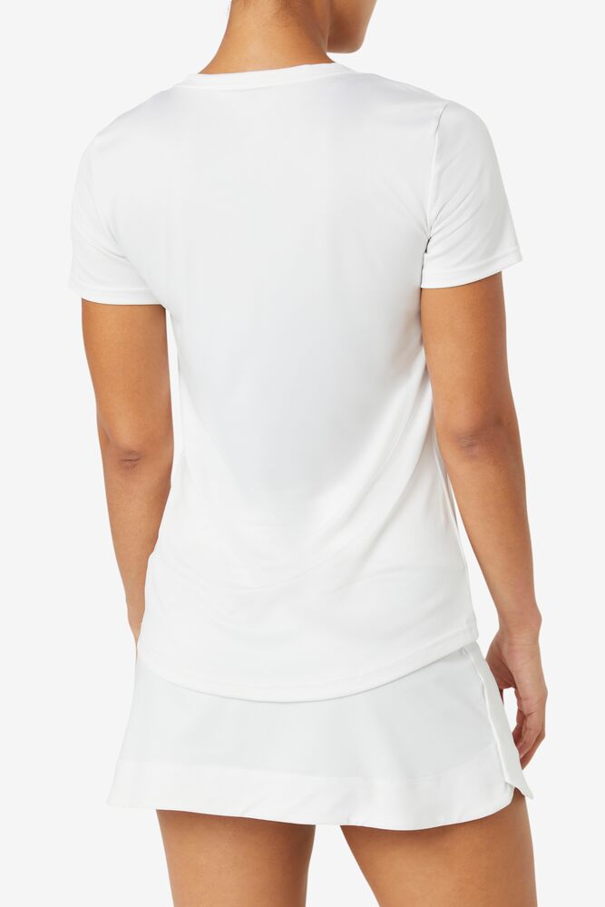 Pickleball Soiesy V-neck Blanche Femme|GCAM-58368361