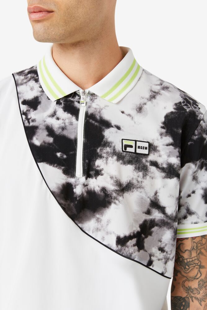 Msgm X Fila Printed Polo 001 Homme|NZBR-27583106