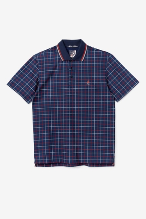 Brooks Brothers X Fila Windowpane Polo 606 Homme|BSJL-00192507