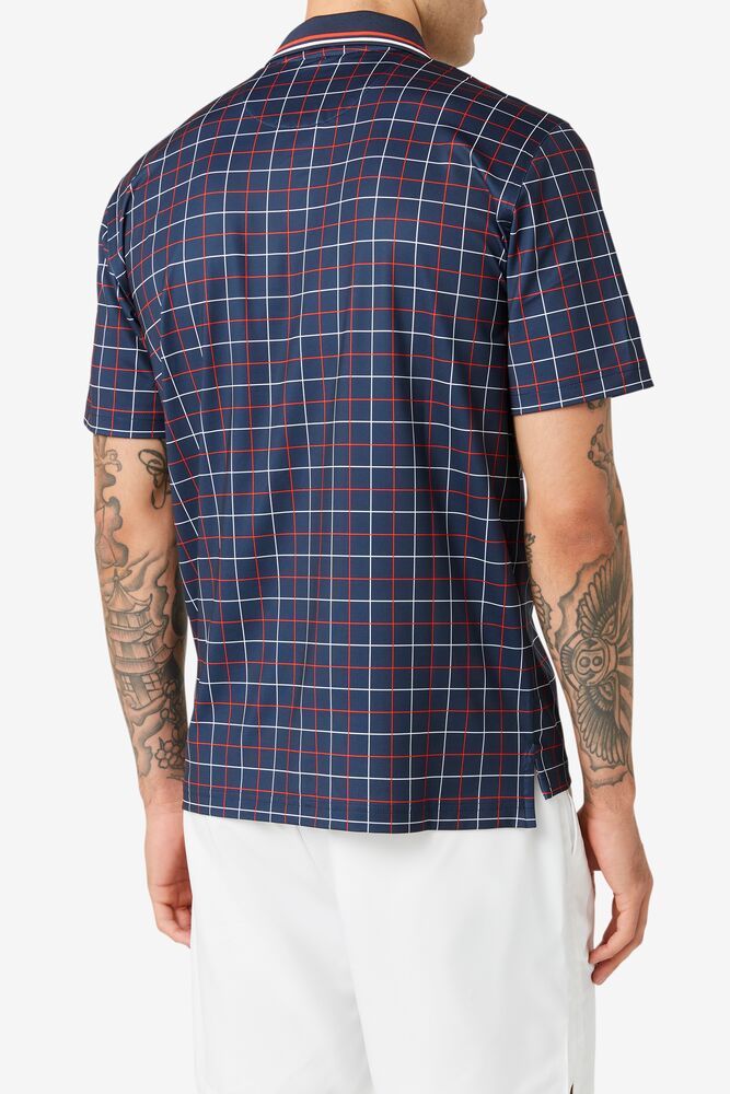 Brooks Brothers X Fila Windowpane Polo 606 Homme|BSJL-00192507