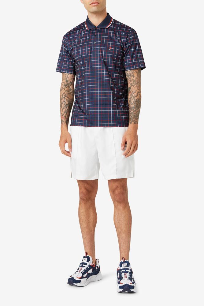 Brooks Brothers X Fila Windowpane Polo 606 Homme|BSJL-00192507