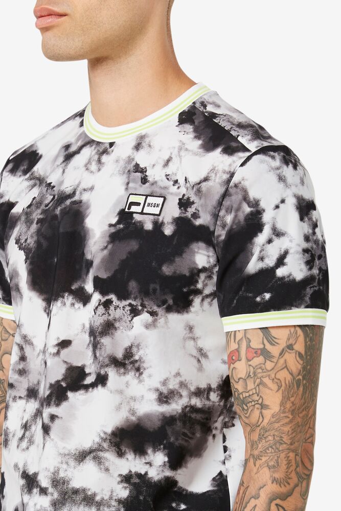 Msgm X Fila Printed Performance Tee 001 Homme|NJGI-77140482